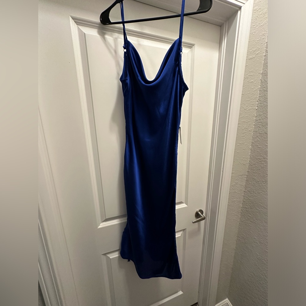 Express silky cowl neck dress